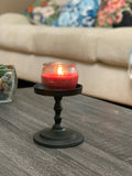 Vibhsa Pillar Candle Holder - Matte Black (4.5"H)