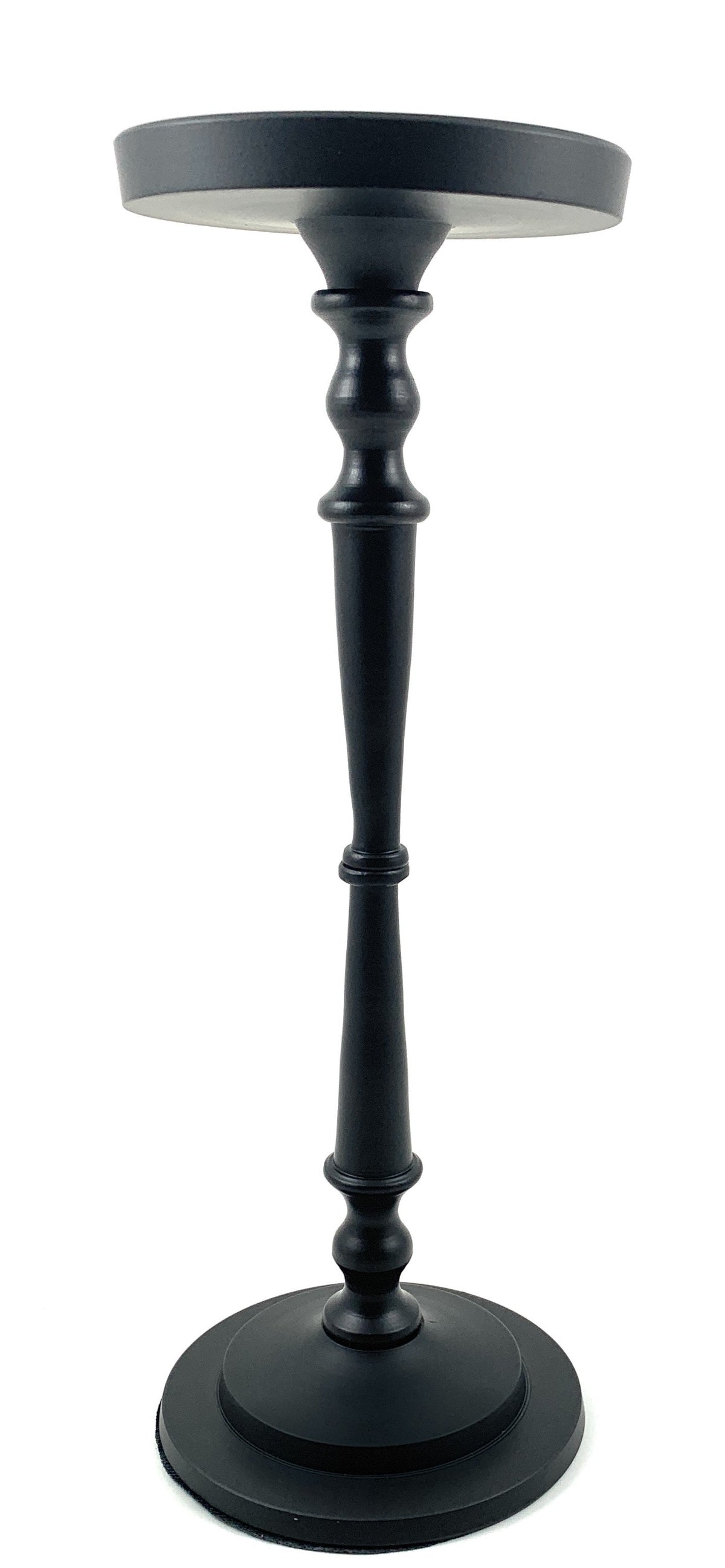 Vibhsa Pillar Candle Holder | Matte Black, 11.5"H, Fits 3.5" Candles