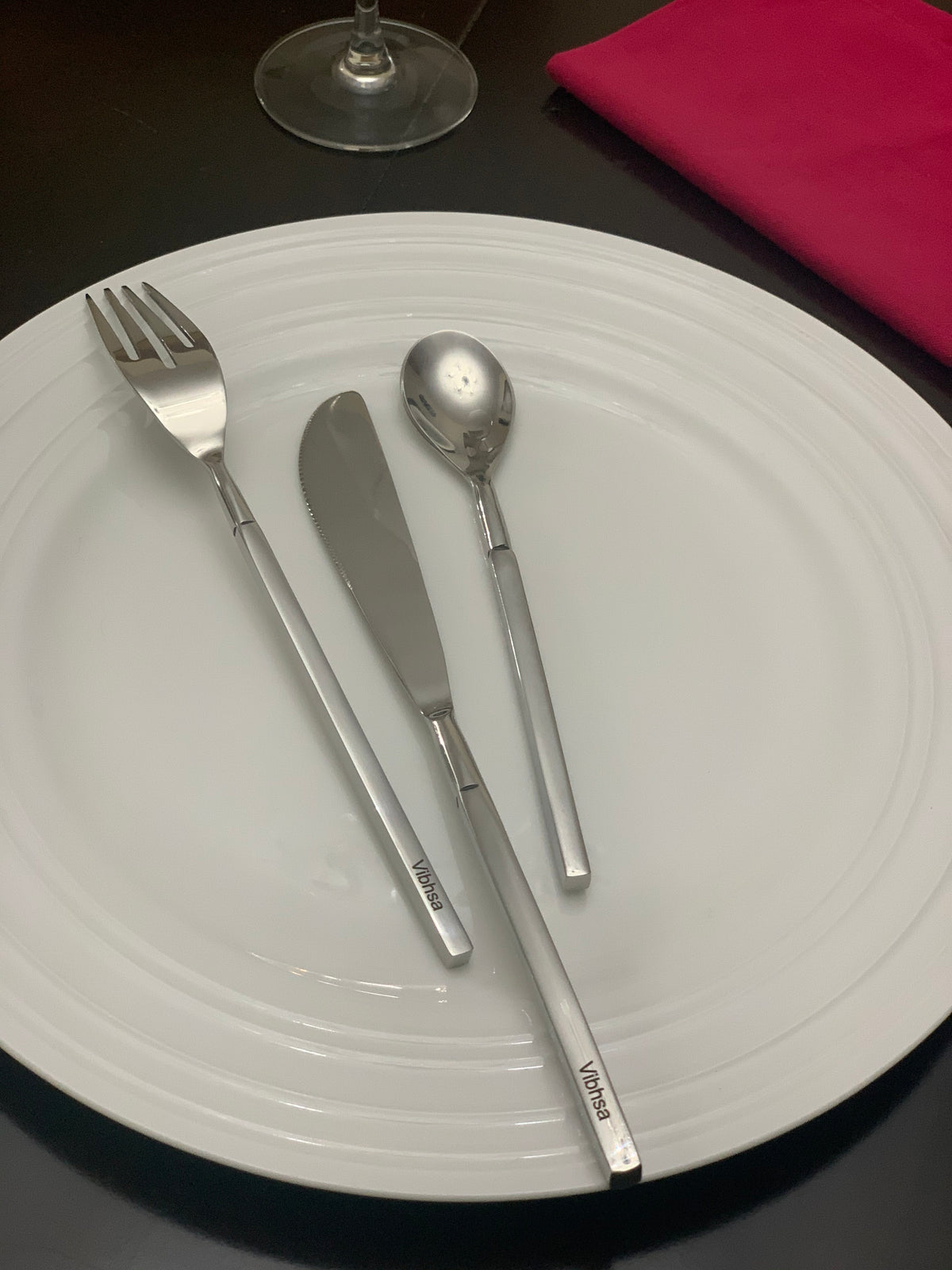 Vibhsa 36-PC Flatware Set (Dinner Knife, Dinner Fork, Dessert Spoon)