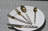 Golden Stainless Steel Flatware Set of 20 PC (Twsited)