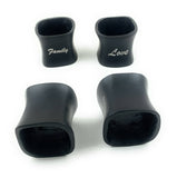 family, love, believe, joy printed on napkin rings
