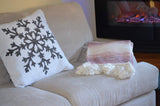 Hand loom Woven Textured Throw Blush/Lavender - Vibhsa