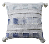 Chicos Home Throw Pillow Cover Blue & White Square - Vibhsa