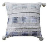 Chicos Home Throw Pillow Cover Blue & White Square - Vibhsa