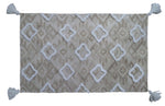 Tufted Shatter rug with corner fringes (25"x45")