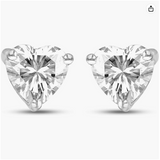 Sterling Silver earrings with moissanite for women