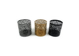 Votive Candle Holders Set of 3(BLACK, GREY & GOLDEN)