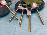 Vibhsa Golden Silverware Flatware set of 5 pieces
