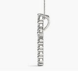 Radiant 0.55 Ct Moissanite Pendant Necklace 14K White Gold