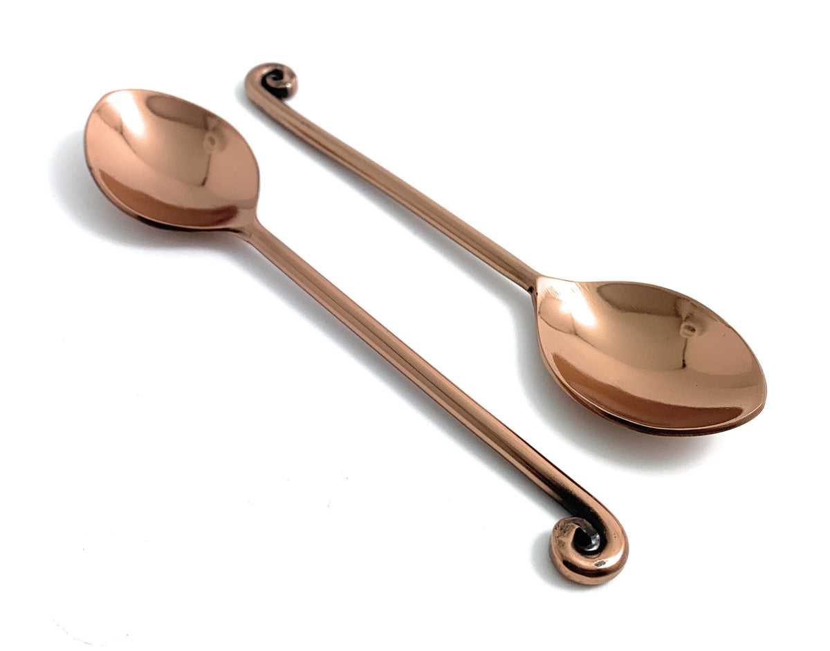 Vibhsa Stainless Steel Copper Teaspoons set of 6