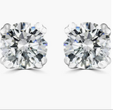 Brilliant Round-Cut 5mm 0.78 Carat Moissanite 925 Sterling Silver Earrings for Women