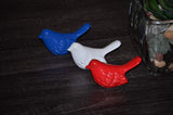Vibhsa Bird Figurines Symbols of Health & Happiness (Blue, Red & White)