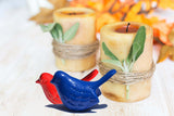 Vibhsa Bird Figurines Symbols of Health & Happiness (Red)