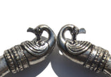 Antique Norse Peacock Head with Dotted Pattern Viking Bracelet - Vibhsa