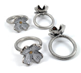 Vibhsa Rustic Floral Napkin Rings Set of 4