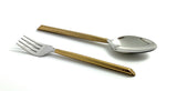 Vibhsa Golden Silverware Flatware set of 5 pieces