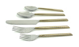 Vibhsa Golden Silverware Flatware set of 5 pieces