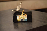 Vibhsa Napkin Holder Dinning Decor (Golden Olive Bud) - Vibhsa