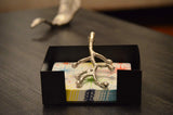 Vibhsa Napkin Holder Dinning Decor and Housewarming Gift (silver) - Vibhsa