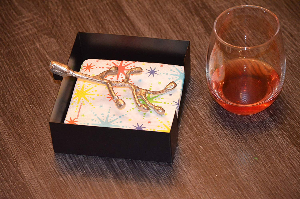 Vibhsa Napkin Holder Dinning Decor and Housewarming Gift (silver)