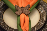 Vibhsa Butterfly Antique Napkin Rings Set of 4