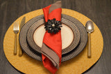 Vibhsa Black Floral Set of 4 Napkin Rings