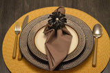 Vibhsa Black Floral Set of 4 Napkin Rings
