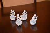 Vibhsa White Rose Set of 4 Napkin Rings