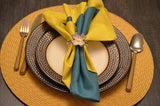 Vibhsa Silver Floral Napkin Rings Set of 4