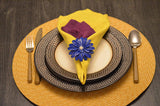 Vibhsa Blue Floral Set of 4 Napkin Rings