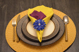 Vibhsa Blue Floral Set of 4 Napkin Rings