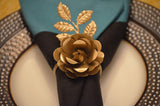 Vibhsa Golden Rose Set of 4 Napkin Rings