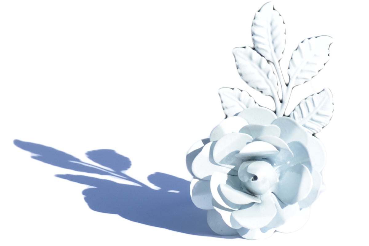 Vibhsa White Rose Napkin Rings | Set of 8, Handcrafted