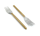 Vibhsa Golden Silverware Dinner Forks Set of 6