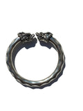 Antique Norse Viking Bracelet with Lion Heads & Waved Pattern - Vibhsa