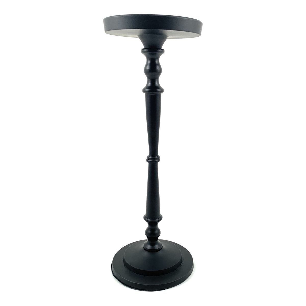 Vibhsa Pillar Candle Holder | Matte Black, 11.5"H, Fits 3.5" Candles