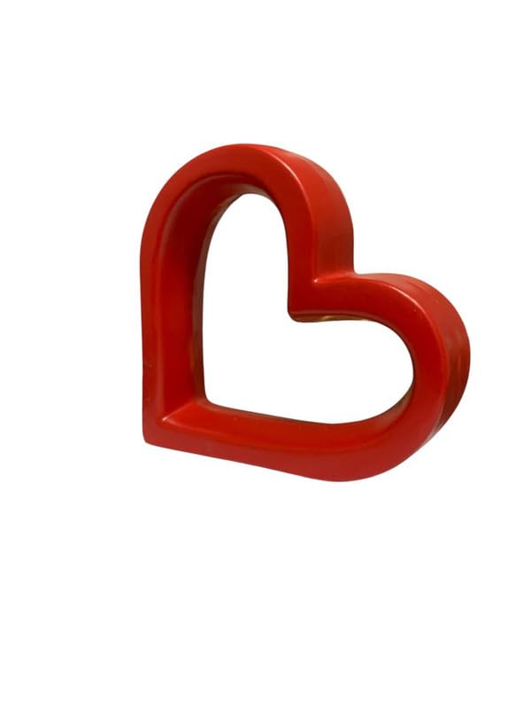 Vibhsa Romantic Red Heart Ceramic Vase