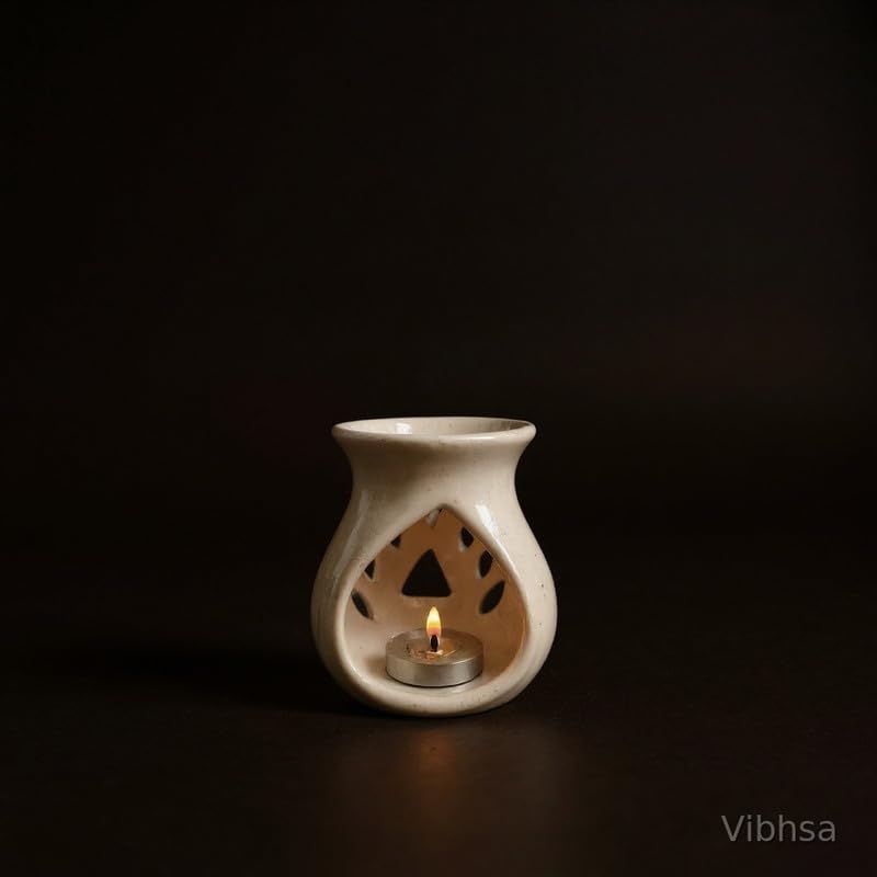 Vibhsa Ceramic Tea-Light Aroma Burner & Oil Diffuser