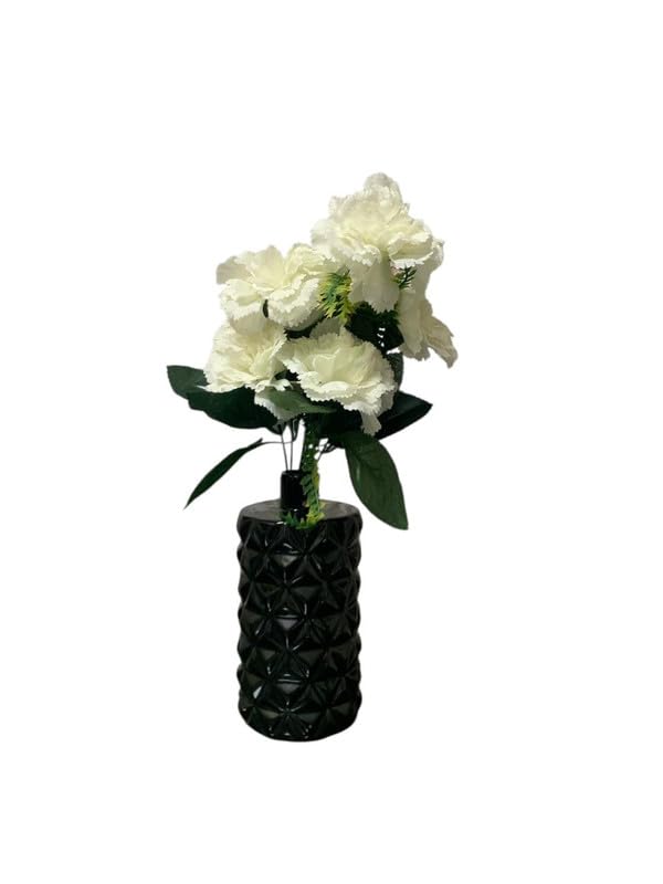 Vibhsa Round Glossy Ceramic Vases for Home Decoration