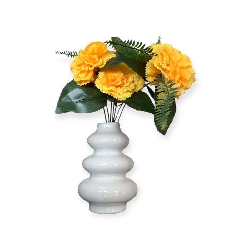 Vibhsa Handcrafted Ceramic Flower Vase White