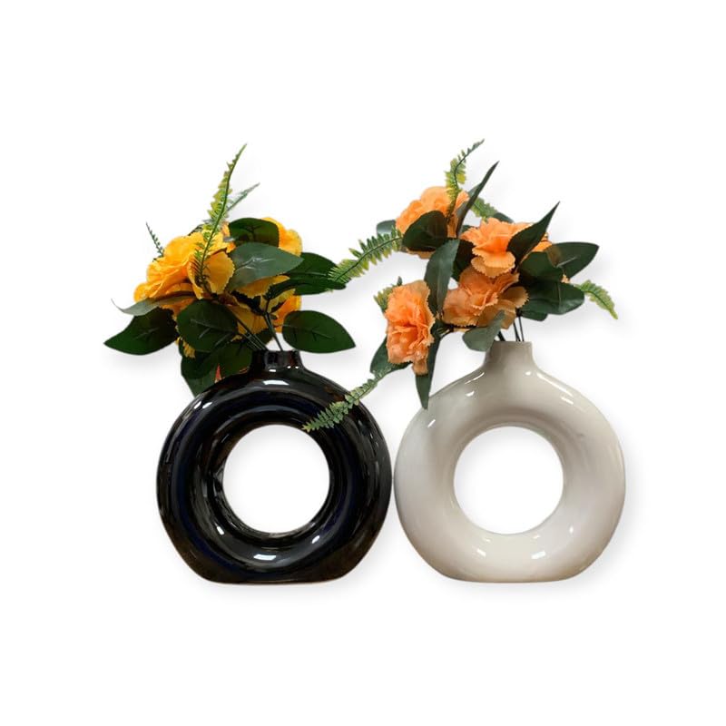Vibhsa Elegant Ceramic Flower Vase for Home Décor
