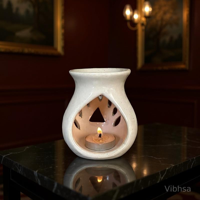Vibhsa Ceramic Tea-Light Aroma Burner & Oil Diffuser