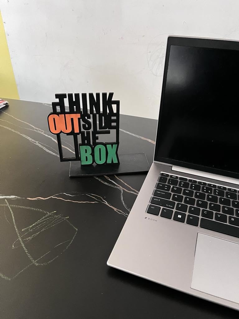 Vibhsa "Think Outside the Box" Wooden Desk Showpiece