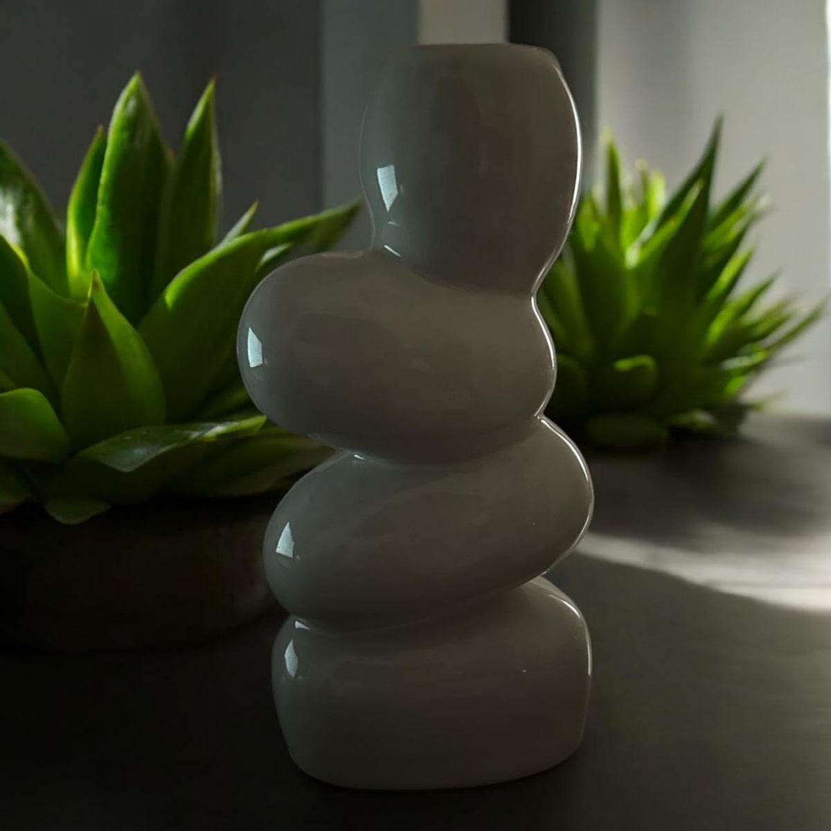 Vibhsa Rustic Ceramic Bud Vase for Shelf & Table