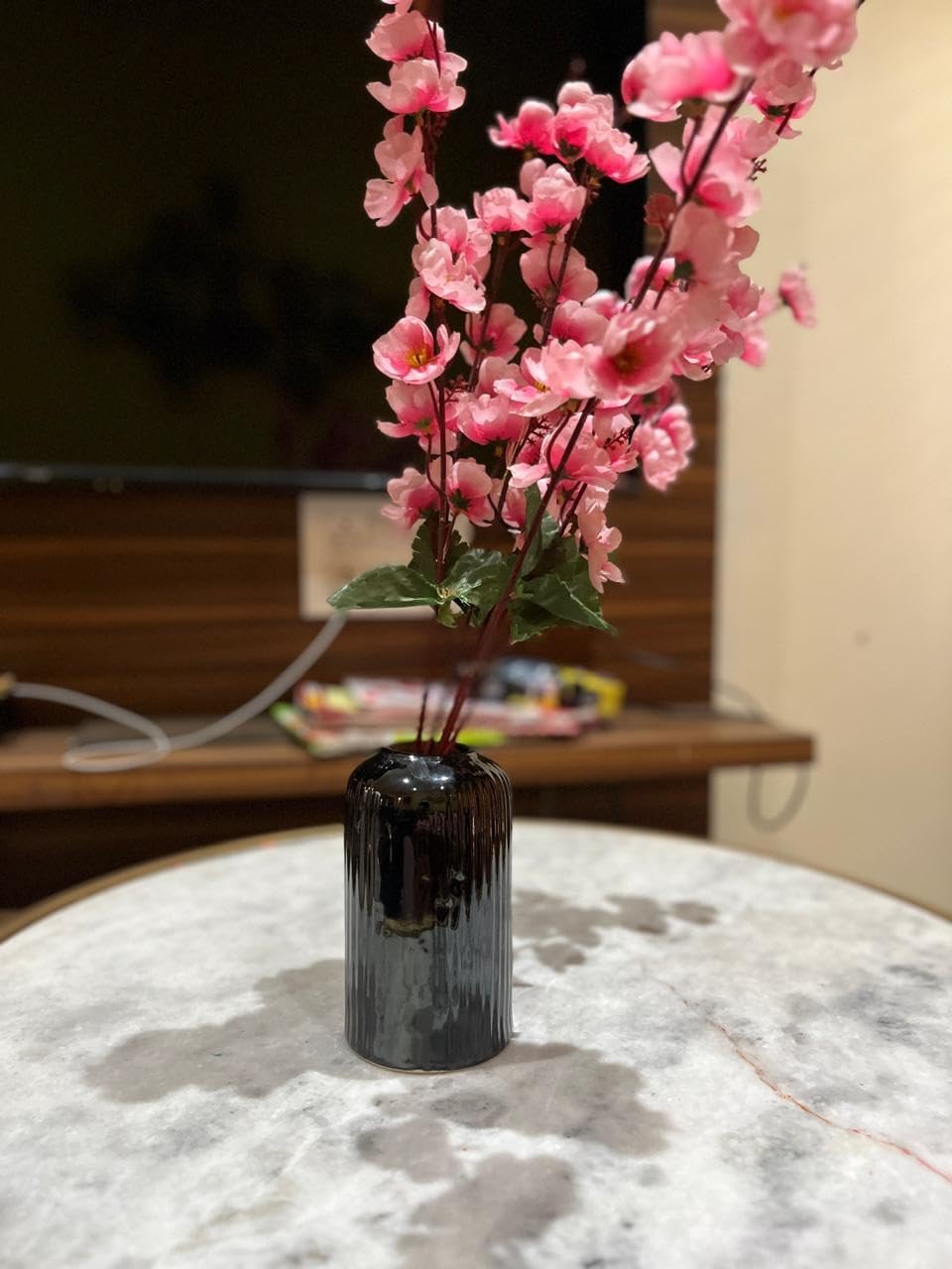Vibhsa Mini Black Ceramic Bud Vase – 2 inch