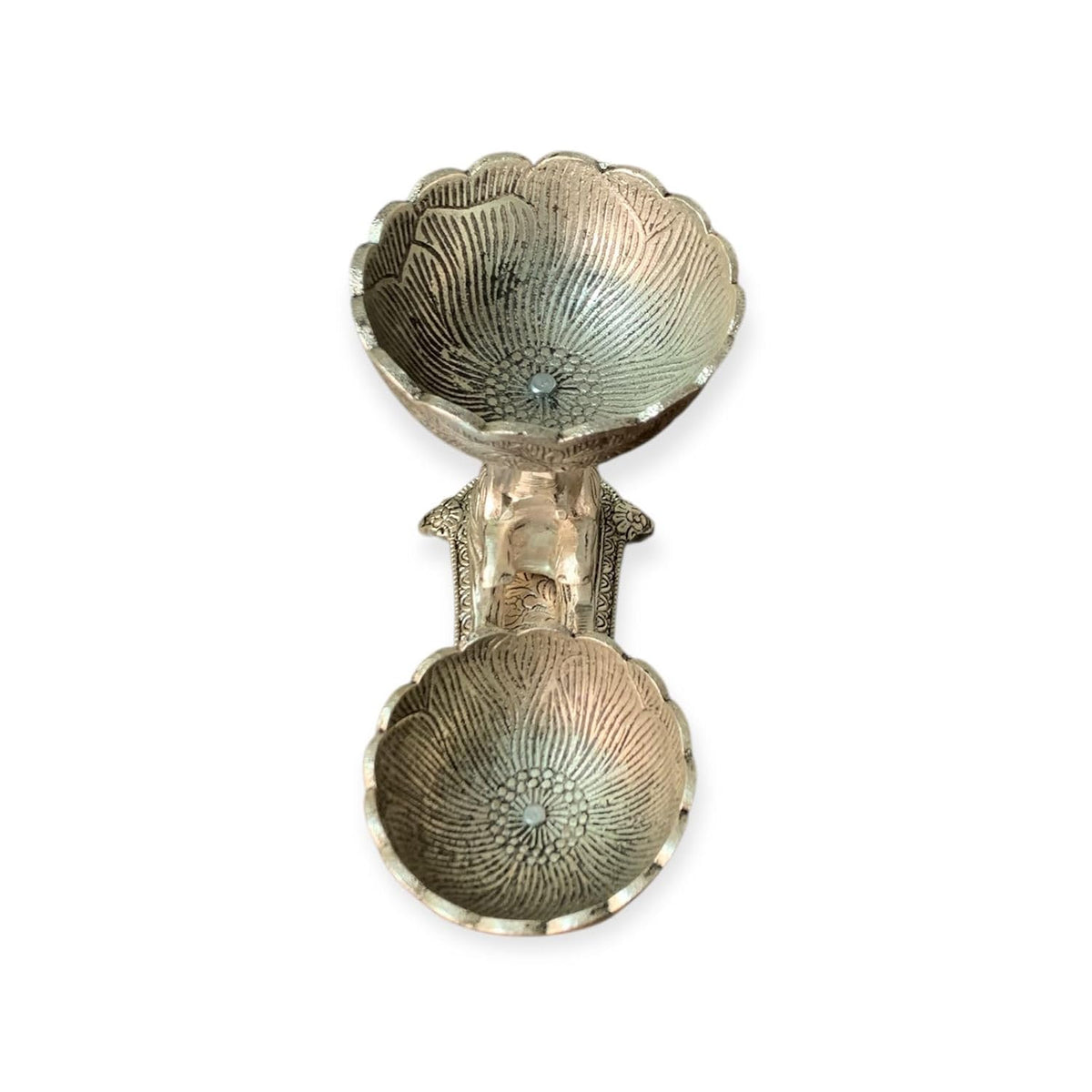 Vibhsa Antique Silver Elephant Dry Fruit Bowl Holder