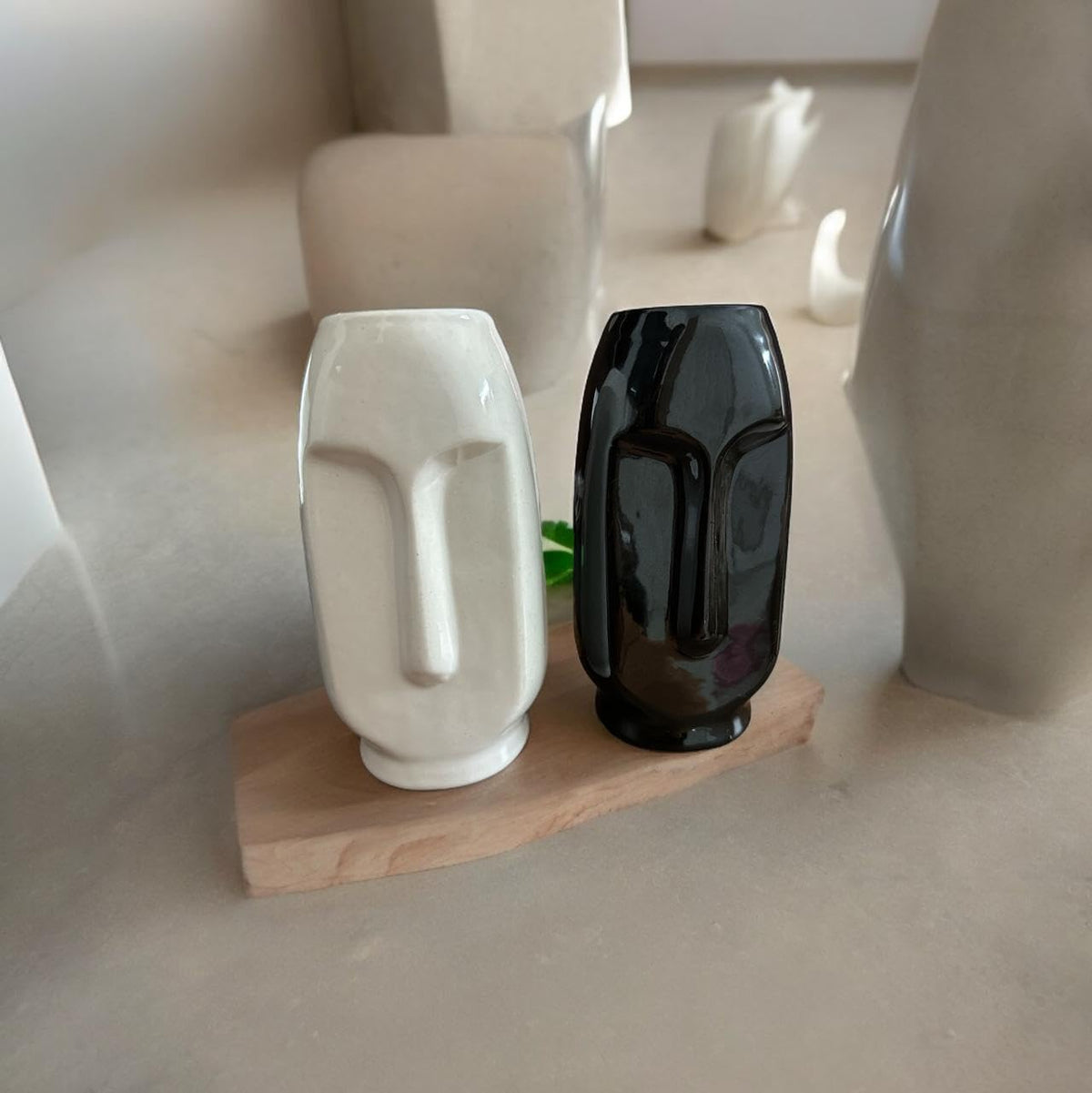 Vibhsa Ceramic Planter Vase – Black & White