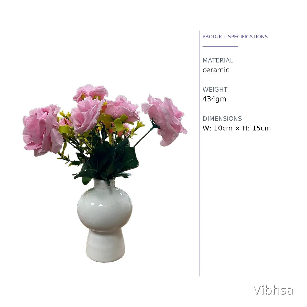Vibhsa Modern Round Ceramic Vase