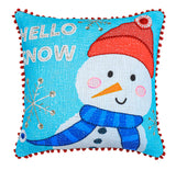 Hello Snow Christmas Pillow 20" x 20"