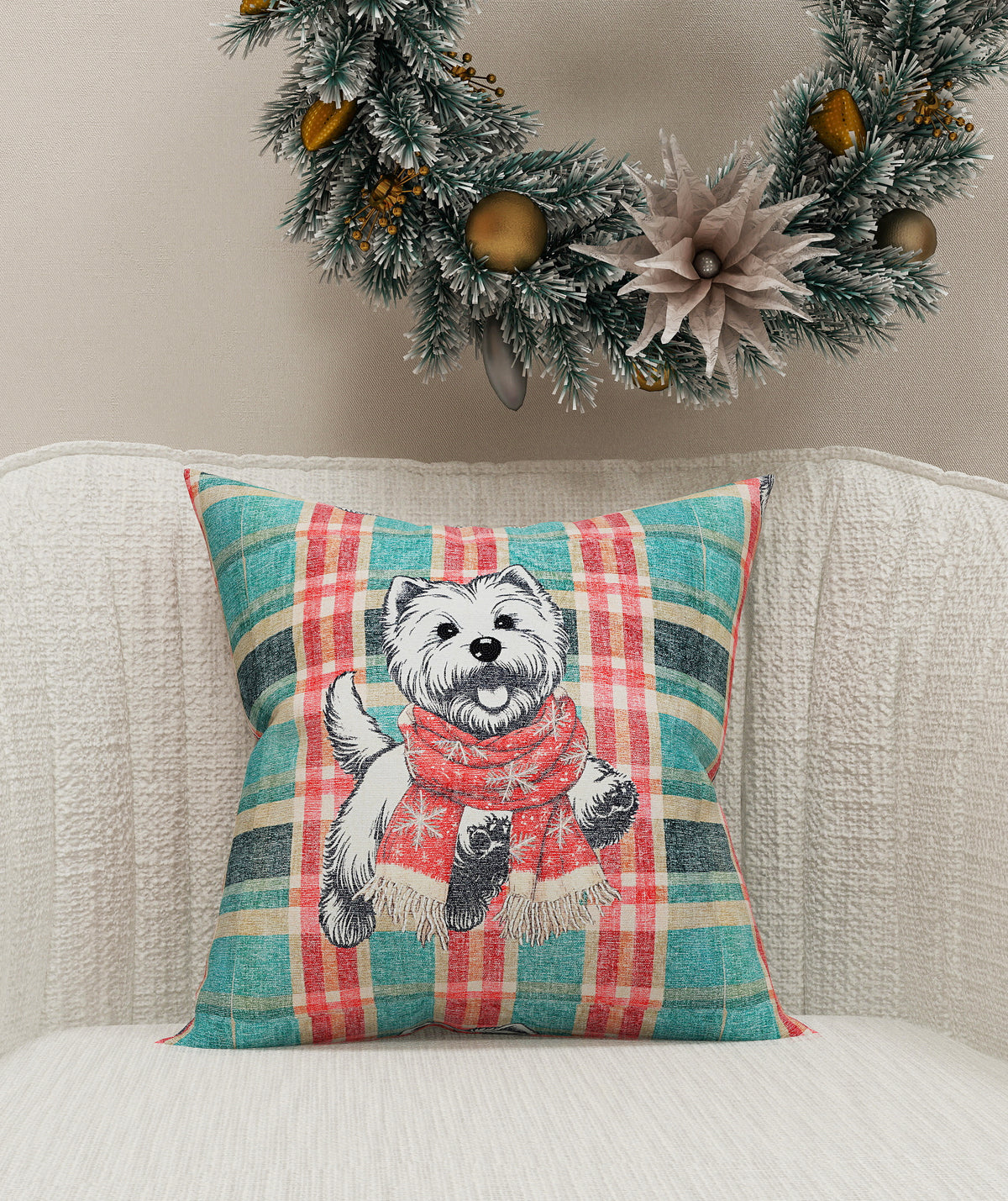 Vibhsa Christmas Decorative Dog Pillow 20" x 20"